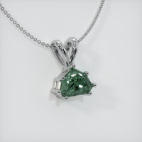 1.20 Ct. Sapphire Pendant, 14K White Gold 2