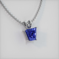 2.06 Ct. Sapphire Pendant, 18K White Gold 2