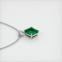 1.77 Ct. Emerald  Pendant - 18K White Gold