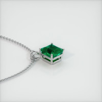 2.42 Ct. Emerald Pendant, 18K White Gold 3