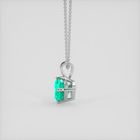 1.55 Ct. Emerald Pendant, 18K White Gold 3