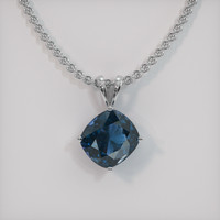 3.44 Ct. Gemstone Pendant, 18K White Gold 1