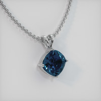 3.44 Ct. Gemstone Pendant, 18K White Gold 2