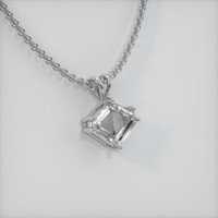 2.02 Ct. White Sapphire Pendant, 18K White Gold 2