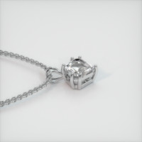 2.02 Ct. White Sapphire Pendant, 18K White Gold 3