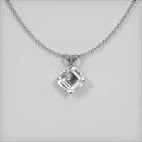 2.07 Ct. Sapphire Pendant, 18K White Gold 1