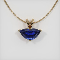 2.51 Ct. Sapphire Pendant, 14K Yellow Gold 1