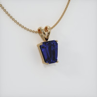 3.43 Ct. Sapphire Pendant, 14K Yellow Gold 2