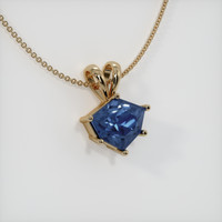 1.84 Ct. Sapphire Pendant, 14K Yellow Gold 2