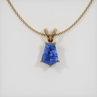 2.54 Ct. Blue Sapphire Pendant, 14K Yellow Gold 1