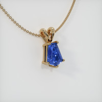 2.54 Ct. Blue Sapphire Pendant, 14K Yellow Gold 2