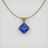 4.08 Ct. Sapphire Pendant, 14K Yellow Gold 1