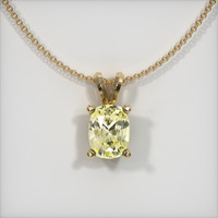 0.92 Ct. Yellow Sapphire Pendant, 14K Yellow Gold 1