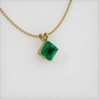 2.42 Ct. Emerald Pendant, 18K Yellow Gold 2