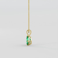1.17 Ct. Emerald Pendant, 18K Yellow Gold 3