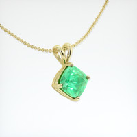 1.65 Ct. Emerald Pendant, 18K Yellow Gold 2