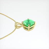 1.65 Ct. Emerald Pendant, 18K Yellow Gold 3