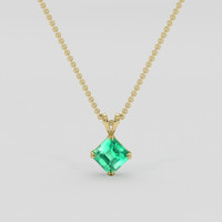 1.89 Ct. Emerald Pendant, 18K Yellow Gold 1
