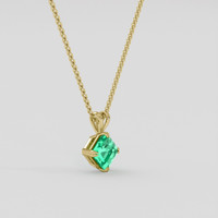 1.89 Ct. Emerald Pendant, 18K Yellow Gold 2