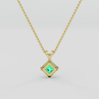 1.89 Ct. Emerald Pendant, 18K Yellow Gold 4