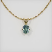 0.52 Ct. Sapphire Pendant, 18K Yellow Gold 1