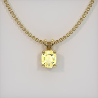 0.78 Ct. Sapphire Pendant, 18K Yellow Gold 1