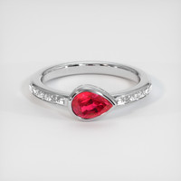 0.76 Ct. Ruby Ring, Platinum 950 1