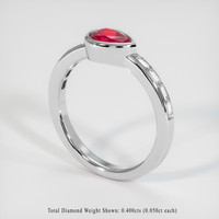 0.76 Ct. Ruby Ring, Platinum 950 2