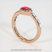 0.76 Ct. Ruby Ring, 14K Rose Gold 2