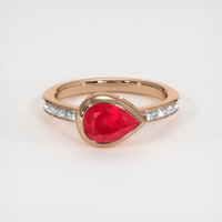 2.03 Ct. Ruby Ring, 14K Rose Gold 1