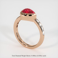 2.03 Ct. Ruby Ring, 14K Rose Gold 2