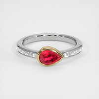 0.76 Ct. Ruby Ring, 18K Rose Gold 1