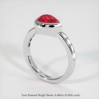 2.03 Ct. Ruby Ring, 14K White Gold 2