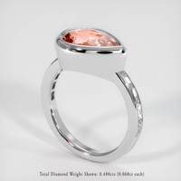 4.03 Ct. Sapphire Ring, 14K White Gold 2