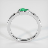 0.32 Ct. Emerald Ring, 18K White Gold 3