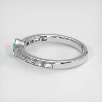 0.32 Ct. Emerald Ring, 18K White Gold 4