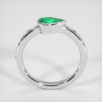 0.65 Ct. Emerald Ring, 18K White Gold 3