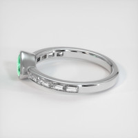 0.65 Ct. Emerald Ring, 18K White Gold 4