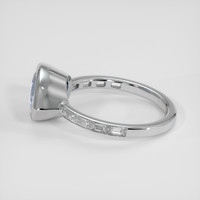 3.49 Ct. Blue Sapphire Ring, 18K White Gold 4