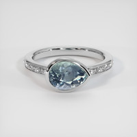 2.41 Ct. Sapphire Ring, 18K White Gold 1