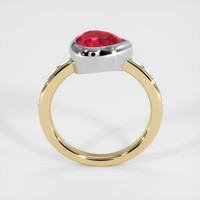 2.03 Ct. Ruby Ring, 14K White & Yellow 3