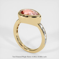 4.03 Ct. Padparadscha Sapphire Ring, 14K Yellow Gold 2