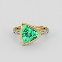 2.50 Ct. Emerald Ring, 18K Yellow Gold 1