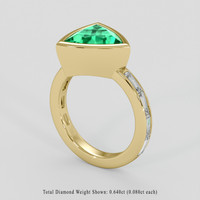 2.50 Ct. Emerald Ring, 18K Yellow Gold 2