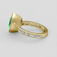 2.50 Ct. Emerald Ring, 18K Yellow Gold 4