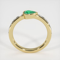 0.32 Ct. Emerald Ring, 18K Yellow Gold 3