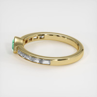 0.32 Ct. Emerald Ring, 18K Yellow Gold 4
