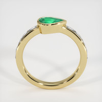 0.65 Ct. Emerald Ring, 18K Yellow Gold 3