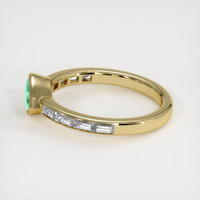 0.65 Ct. Emerald Ring, 18K Yellow Gold 4