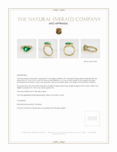 Emerald Ring 3.07 Ct. 18K Yellow Gold Appraisal